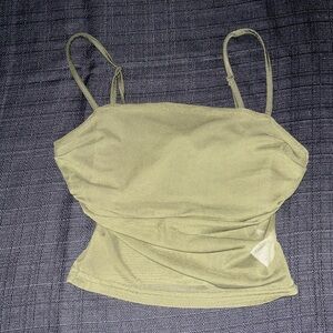 Size small(4) green ruched tank top
